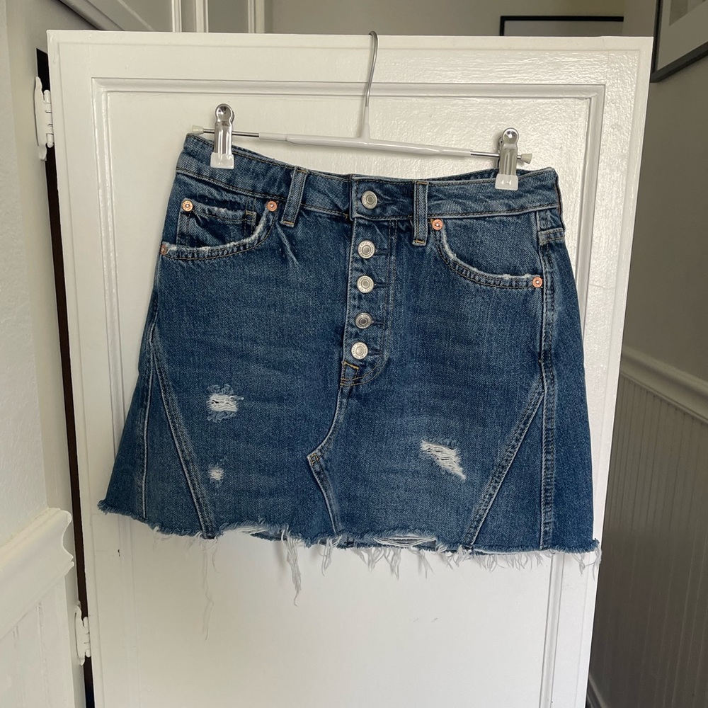 Free People denim skirt